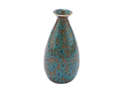 Váza Blue Sand, keramika, modrá/hnědá, 8x8x15c
