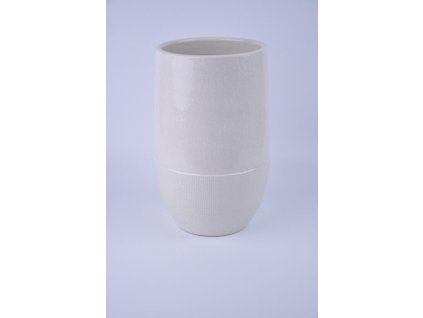 A20 Váza keramická SETUBAL, pr.19x30cm, krémová|DRIP CREAM
