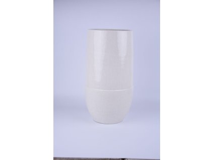 A20 Váza keramická SETUBAL, pr.22x40cm, krémová|DRIP CREAM