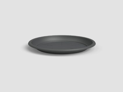Tácek pod květináč, kulatý, 26cm, plast, tm.šedá|ANTHRACITE|Artevasi
