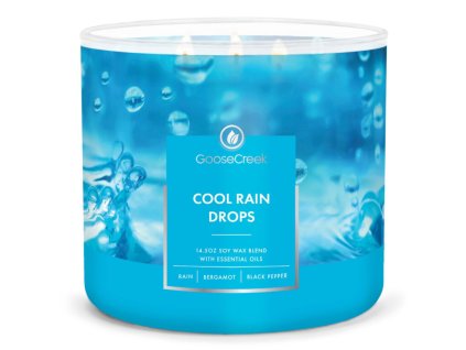 Svíčka 0,41 KG COOL RAIN DROPS, aromatická v dóze, 3 knoty|GOOSE CREEK
