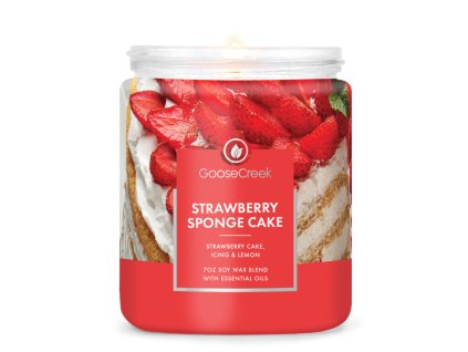 Svíčka s 1-knotem 0,2 KG STRAWBERY SPONGE CAKE |GOOSE CREEK