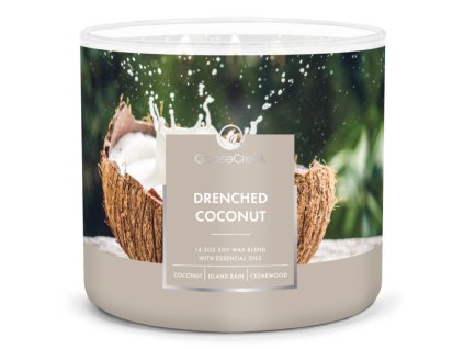 Svíčka 0,41 KG DRENCHED  COCONUT, aromatická v dóze, 3 knoty|GOOSE CREEK