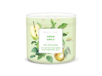 Svíčka 0,41 KG WILD GREEN APPLE, ANTIODOR, 3 knoty|GOOSE CREEK