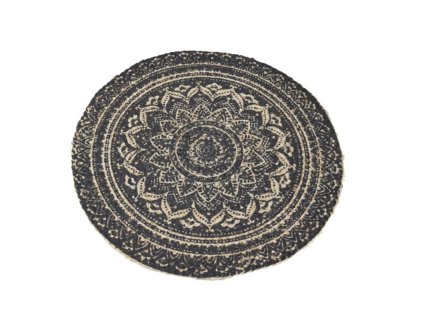 Prostírání|podložka, juta, přírodní/černá, pr.38cm