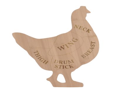 Prkénko CHICKEN CUTTTING, přírodní, 40x50cm|Esschert Design