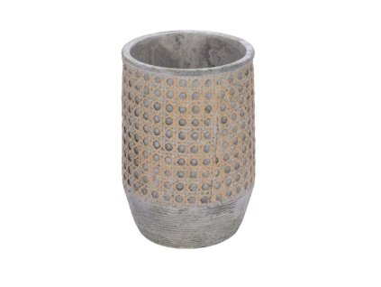 Obal na květináč Rattan Deco, hnědá/šedá, 14,5