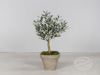 Olivovník v černém plastovém květináči, 93cm, textil, zelená, ks|DPI