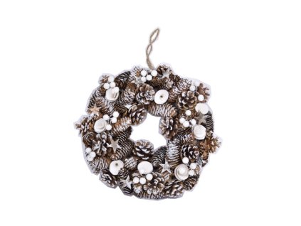 Věnec PINECONE, přírodniny, hnědá, pr.33x8,5cm, ks|Ego dekor