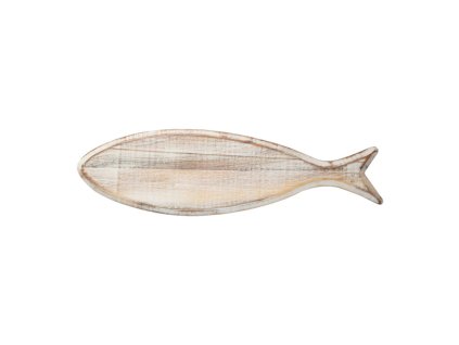 Prkénko Ryba OCEAN, 50x14x1,5cm, rustikální akát, bílá patina|T&G woodware