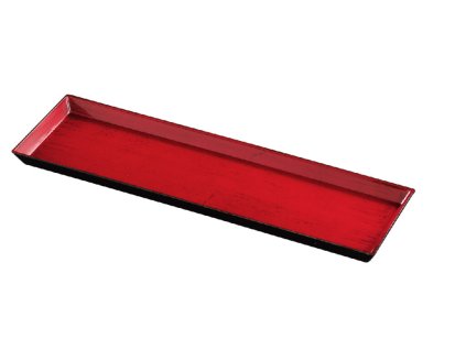 Podnos|tác, plast, červená/černá, 44x13x2cm, ks