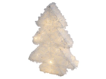 Ozdoba stromek závěsná LED, s časovačem, plastová, bílá, 29x6x40cm, ks