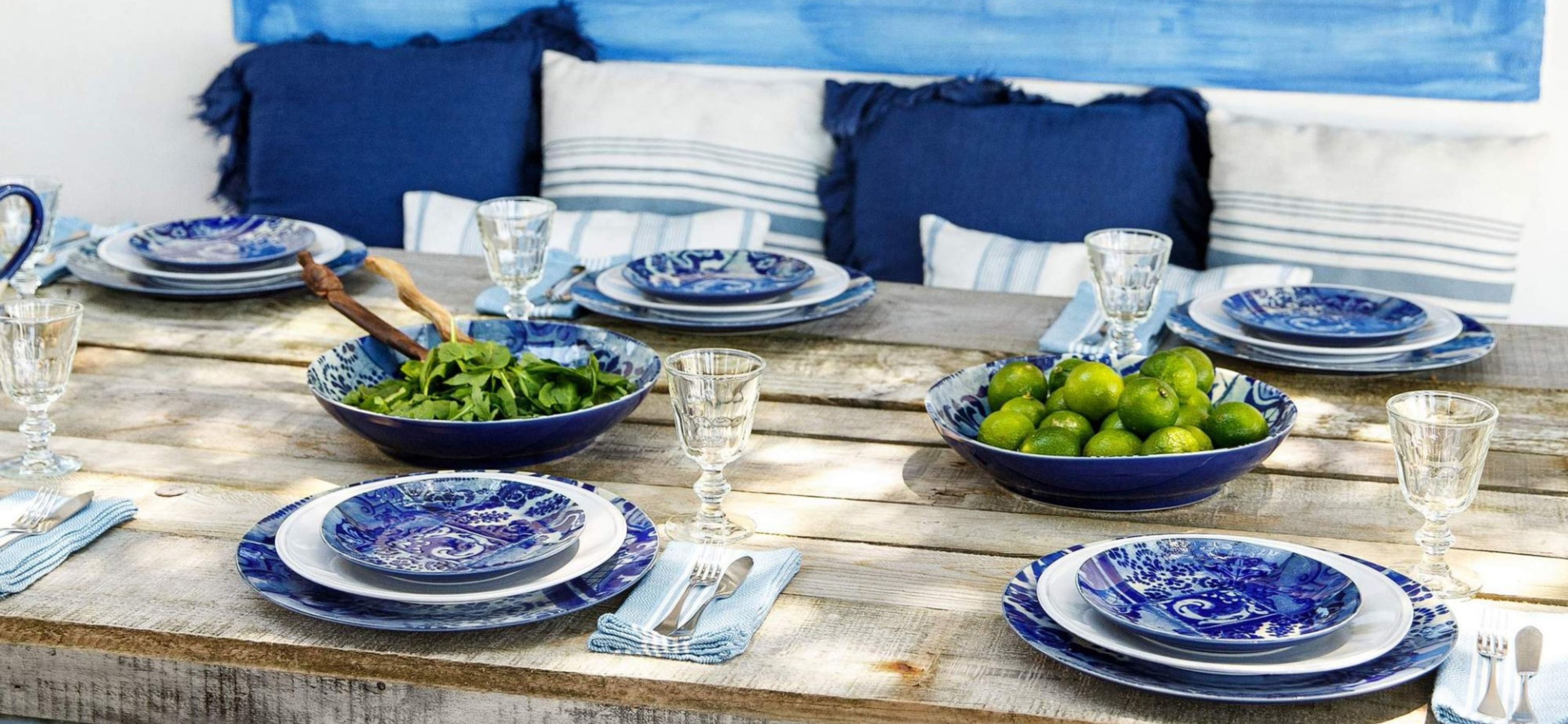 Námornícka modrá inšpirácia Home Bohema