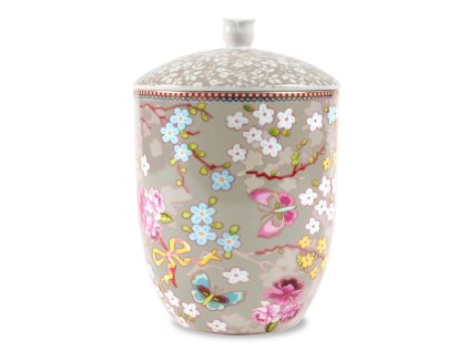 Pip Studio Floral Hummingbirds Dóza khaki 1,5l