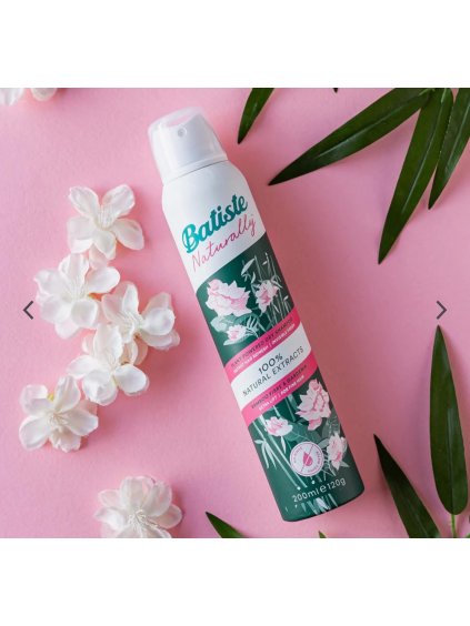Batiste Naturally Bamboo & Gardenia suchý šampon pro absorpci přebytečného mazu a pro osvěžení vlasů 200 ml