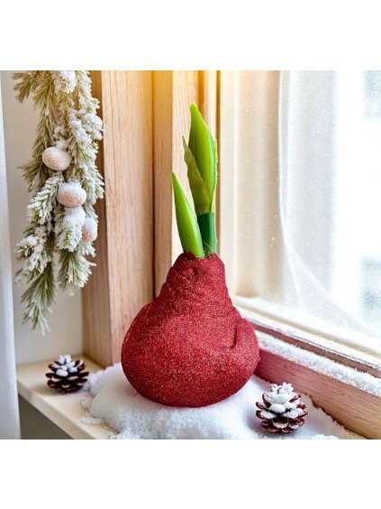 Umělý amarylis červený