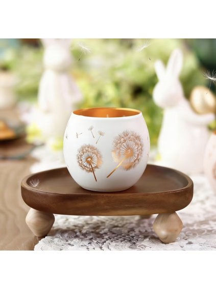 Skleněný svícen na čajovou svíčku