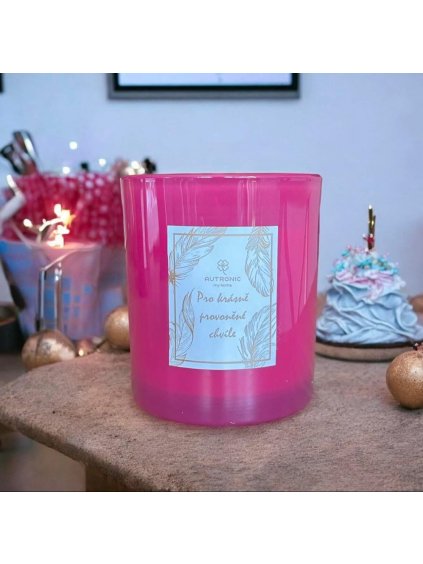 Vonná svíčka ve skle s vůní bonbonů