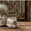 Clayre & Eef Keramický květináč s podzimním motivem šedé dýně