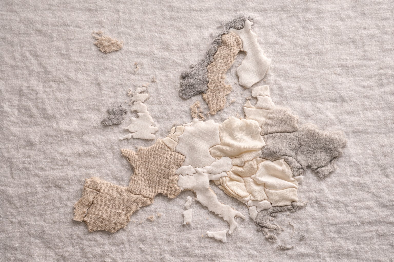 Evropské materiály a původ textilií