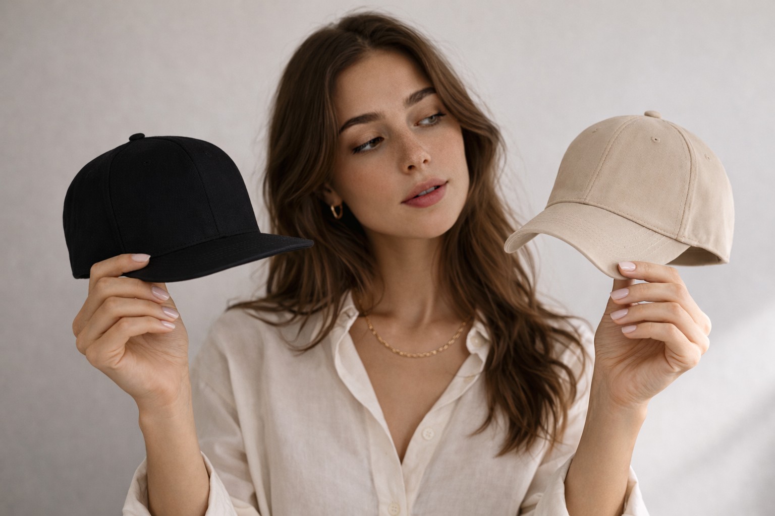 Rovný a ohnutý kšilt kšiltovky – rozdíl tvaru