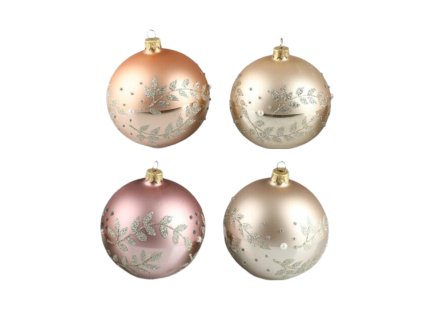 Vianočná guľa ružová 10cm (Farba Zlatá)