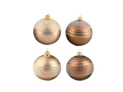 Vianočná gula medená 8cm (Farba Tmavo-bronzová)