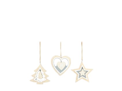 Drevené dekorácie 11cm (vzor strom)