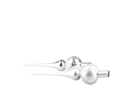 Špic na stromček strieborný (Farba matná)