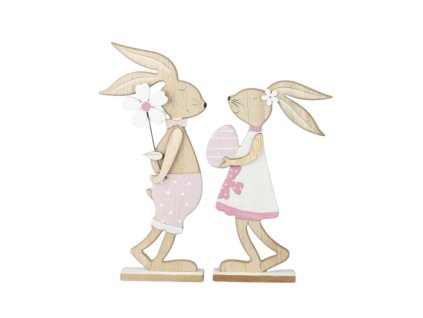 Drevenný zajac 40cm/34cm (vzor chlapec)