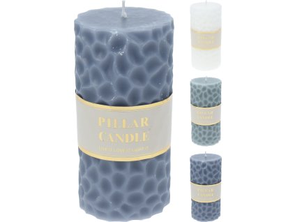 Sviečka embossed 14cm (Farba Modrá)