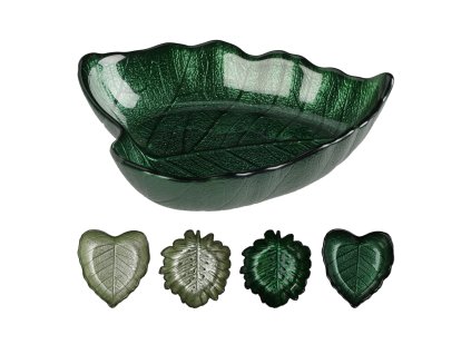 Tanier sklenený 16cm (vzor srdce strieborné)