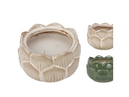 Sviečka v porceláne Lotus (Farba Zelená)