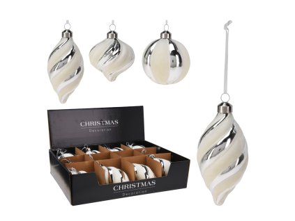 Sklenená ozdoba 8cm ZAMAT (vzor C)