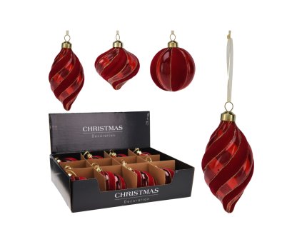 Sklenená ozdoba 8cm ZAMAT (vzor C)