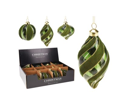 Sklenená ozdoba 8cm ZAMAT (vzor C)