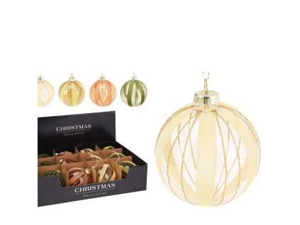 Vianočná ozdoba Velvet 8cm (Farba Žltá)