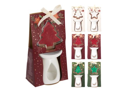 Olejová lampa s voskom set (vzor strom červený)