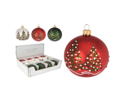 Vianočná skl. guľa 10cm (Farba Zelená)