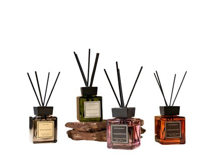 Diffuzer v skle WOOD (vôňa White musk & Cedar)