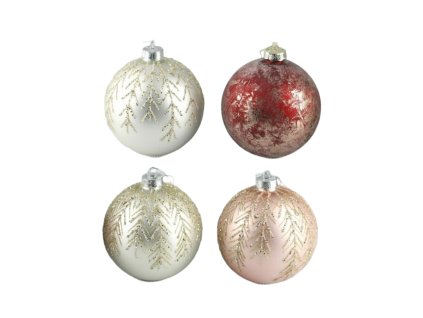 Sklenená guľa mix farieb 10cm (Farba Ružová)