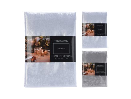 Obrus na stôl silk 145x250cm (Farba Strieborná)