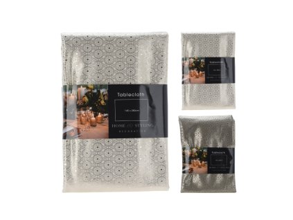 Obrus na stôl velvet 250x145cm (Farba bledo-zlatá)