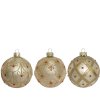 Vianočná guľa zlatá 10cm (vzor 3vzor)