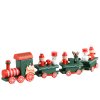 Vláčik drevený s tromi vogónmi (Farba Zelená)