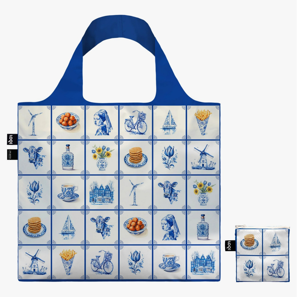 Skládací nákupní taška LOQI DELFT Heritage