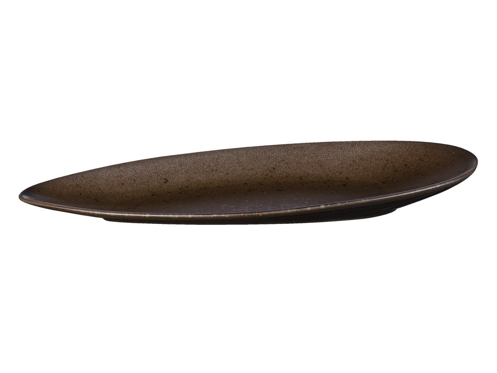 Oválný talíř 40 cm CUBA MARONE ASA Selection - hnědý