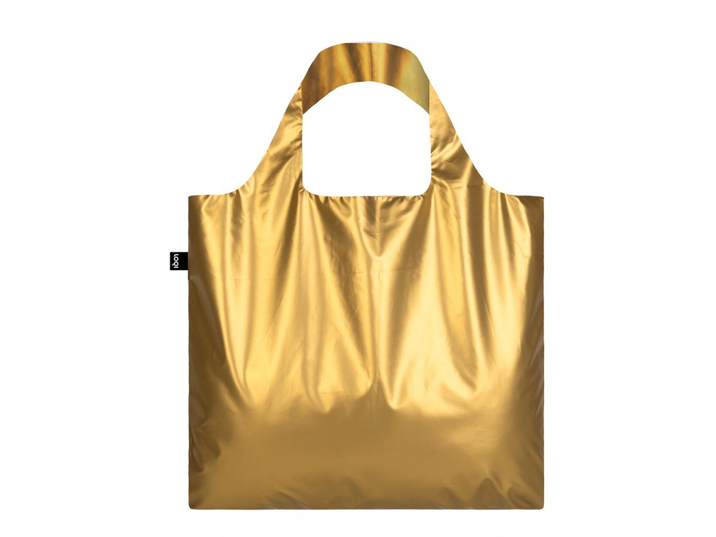 Skládací nákupní taška LOQI METALLIC Matt Gold