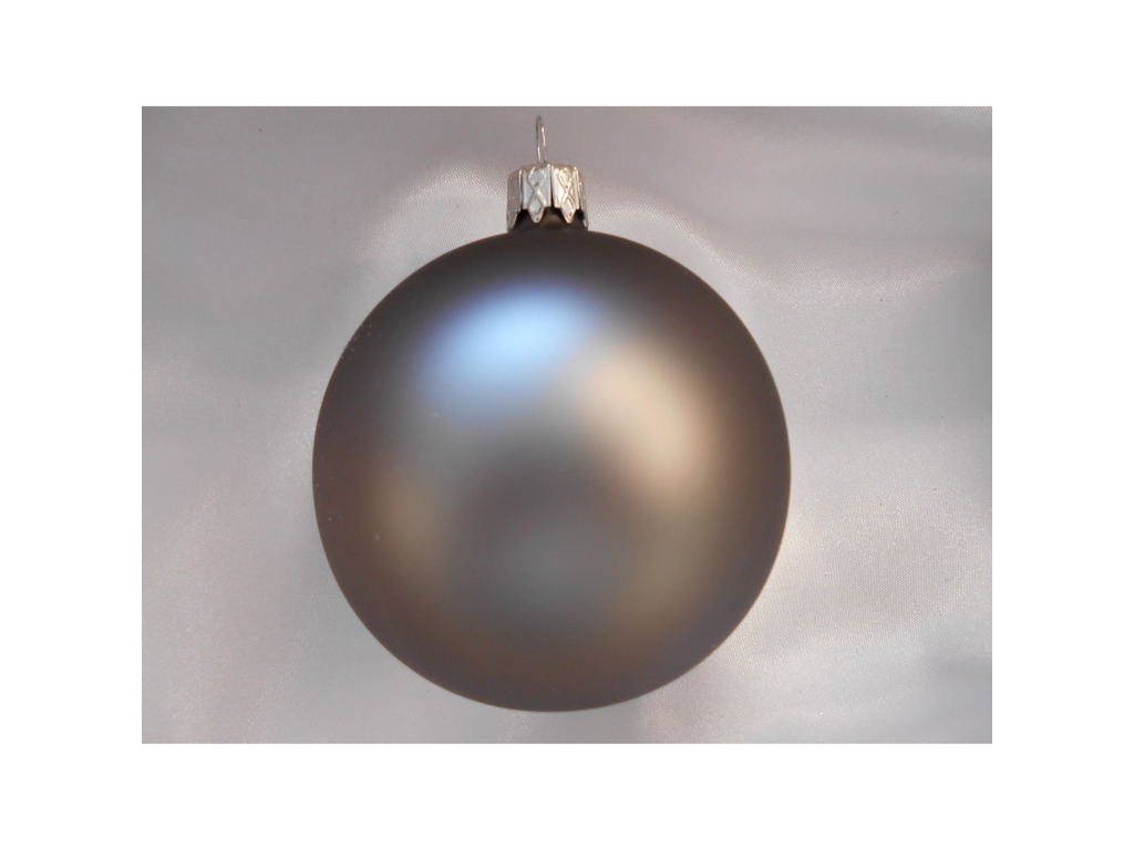 Malá vánoční koule 6 ks - světle hnědá matná