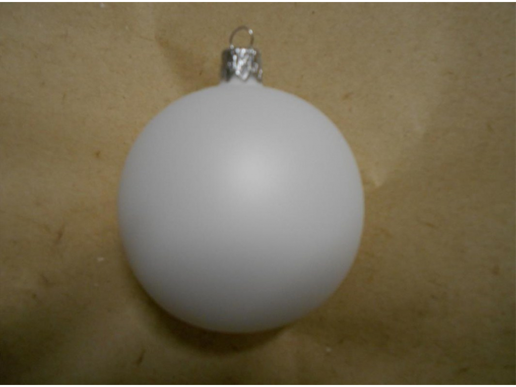 Malá vánoční koule 6 ks - bílá skořápka